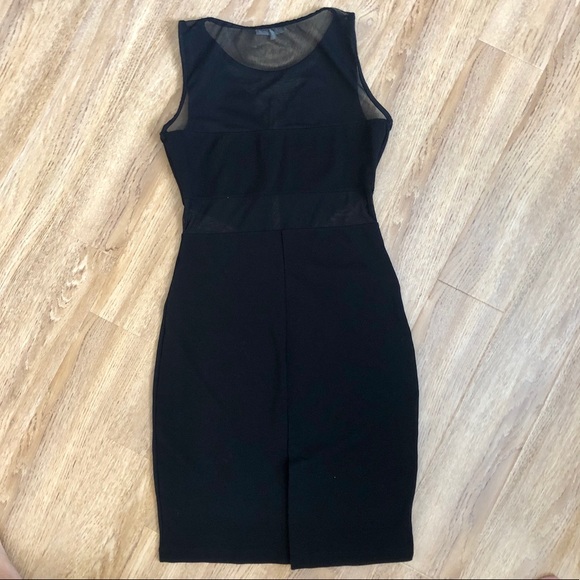 Little Black Dress With Mesh Cutouts - Picture 5 of 7